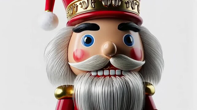 Delightful Holiday Animation of a Festive Christmas Nutcracker Character