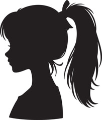 Elegant Woman Silhouette Profile in Circle Design – Black and White Vector Illustration

A minimalist and elegant black and white silhouette illustration of a woman’s side profile with flowing hair in