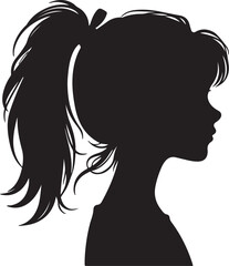 Elegant Woman Silhouette Profile in Circle Design – Black and White Vector Illustration

A minimalist and elegant black and white silhouette illustration of a woman’s side profile with flowing hair in