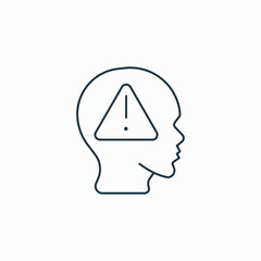 concern mental icon sign vector