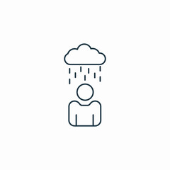 depression sadness icon sign vector