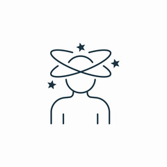 dizziness faintness icon sign vector