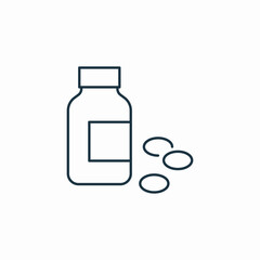 drug bottle icon sign vector