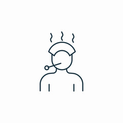 fever sickness icon sign vector