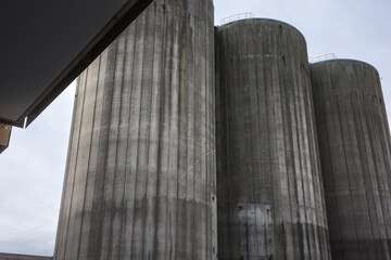 Silos from disused cement production threatened with demolition, Limhamn, Malmš, Sweden