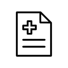 Fototapeta premium Minimalist line icon of a document with plus symbol representing new file creation or addition