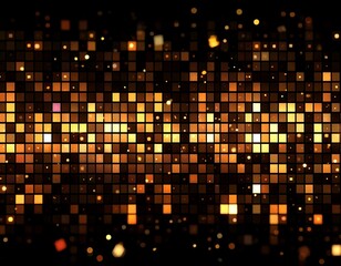Obraz premium Abstract gold pixel art