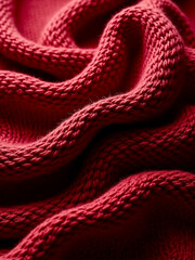 red knitted fabric
