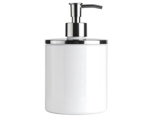 Obraz premium White cylindrical soap dispenser