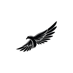  Black Eagle Silhouette – Minimal Vector Graphic