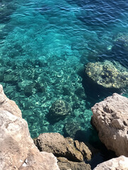 blue sea and rocks