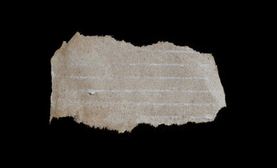 torn ripped paper on black background.