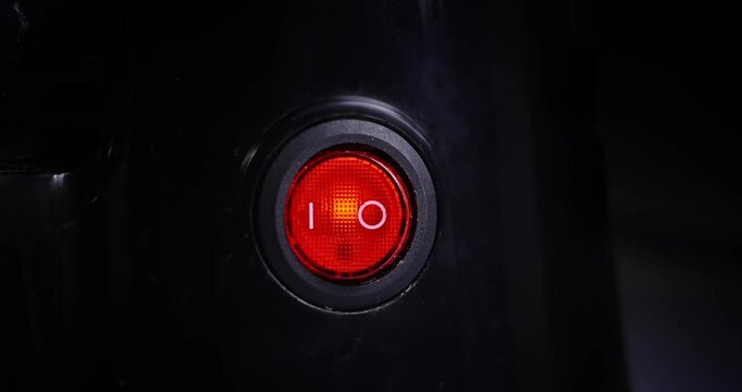 turning on coffee pot