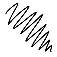Hand drawn black calligraphy swoosh isolated on transparent background. Small ink.