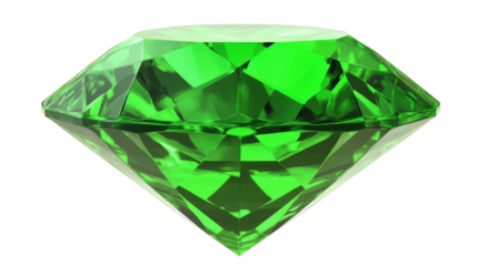 green diamond on white background