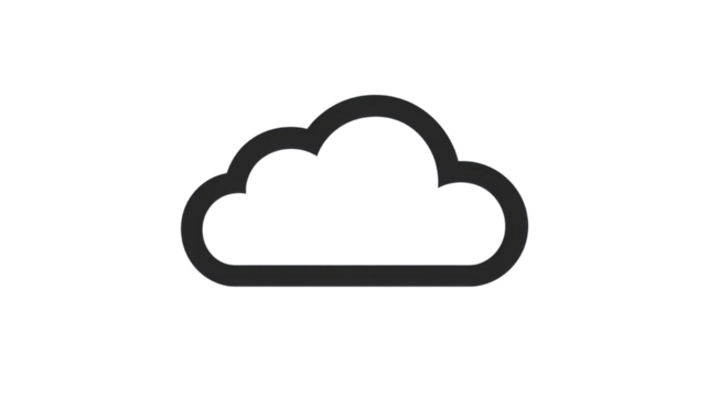 cloud computing icon on white background
