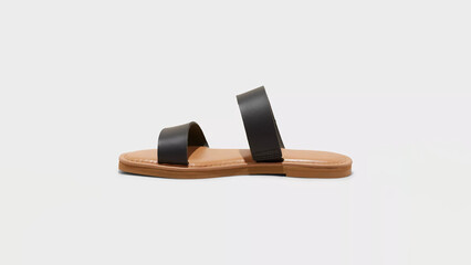 Stylish black sandals with minimalist design perfect for summer outings, beach walks, and casual gatherings during warm weather