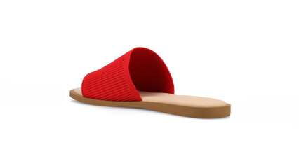 Stylish red slide sandal with a modern design perfect for summer wear and casual outings