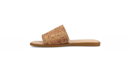Stylish cork slide sandal with a modern design for casual summer outings.
