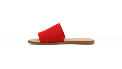 Stylish red slide sandal with a modern design perfect for summer wear and casual outings.