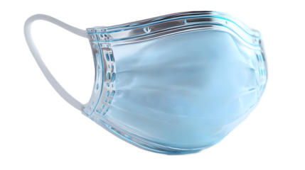 HighQuality 3D Render of a Protective Face Mask Healthcare and Safety Equipment Illustration