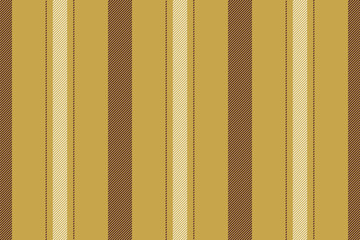Ttripe fabric lines pattern, calm textile vertical vector. Ting seamless texture stripe background in amber and dark colors.