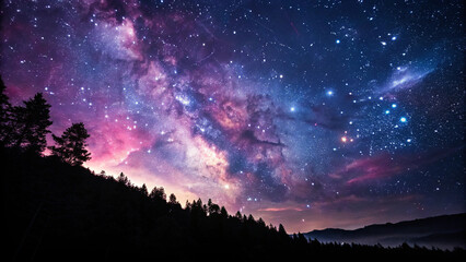 Stunning 4K Cosmic Galaxy Nebula with Vibrant Colors &ndash; Astronomy Wallpaper