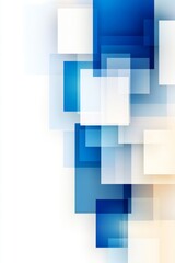 abstract geometric background with white and royal blue squares and rectangles, minimalist layout with clean space for text or product display