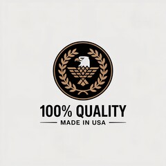 Fototapeta premium USA Quality Logo Stamp Button