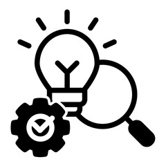 Icon for research, development, and innovation. Perfect for product development and business growth. (Mixed Style)