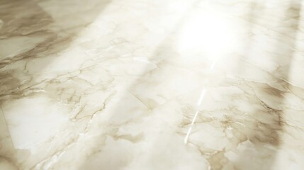 Obraz premium Sunlight highlights the veins of polished marble tiles in a minimalist bathroom with natural light. generative ai