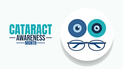Obraz premium Clear Vision Ahead, National Cataract Awareness Month design templet