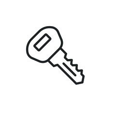 Key thin line icons. Editable stroke and Perfect pixel on transparent background