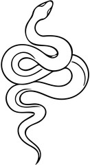 black snake vector illustration