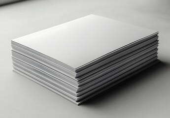 Clean & Modern Stack of Paper Mockup Realistic Design Template for Branding and Marketing