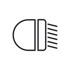Car light thin line icons. Editable stroke and Perfect pixel on transparent background