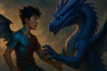 ドラゴンに育てられた少年