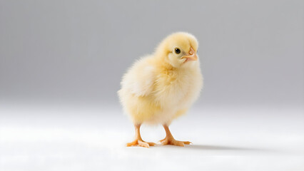 little chicken on a white background