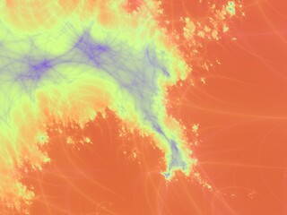 Naklejka premium Fraktal kolorowy o nieregularnych kształtach i pastelowych barwach