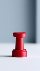 Vibrant red pushpin on a clean backdrop. Symbolizes planning, goals, or location. Perfect for organization, project management, or highlighting key elements.
