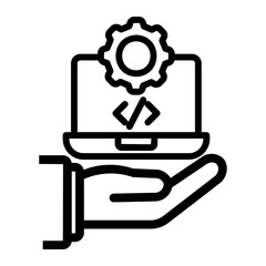 Fototapeta premium digital service Line Icon