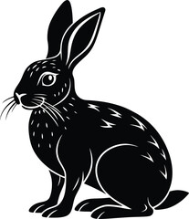 black rabbit silhouette