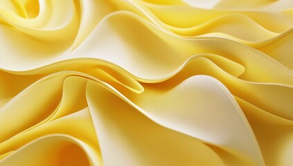 Obraz premium Closeup Yellow Fabric Texture With Rippled Folds