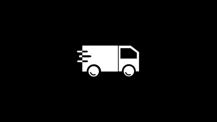 Fast delivery van icon representing speedy shipping express services logistics and transportation concept in modern flat design style