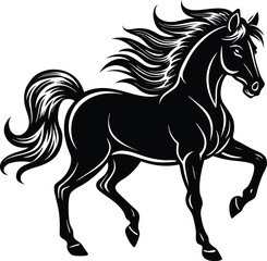 horse silhouette vector