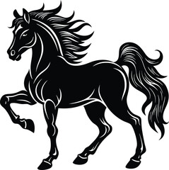 horse silhouette vector