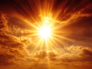 Radiant Sunburst Through Dramatic Clouds