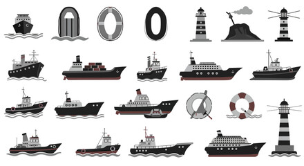 ship, boat, yacht, sailboat, trawler, motorboat, canoe, kayak, submarine, aircraft carrier, destroyer, frigate, cruiser, battleship, tanker, cargo ship, container ship, fishing boat, rowboat, speedboa