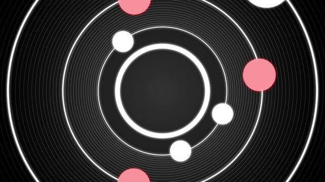 Vector Solar System with Planets Orbiting the Sun