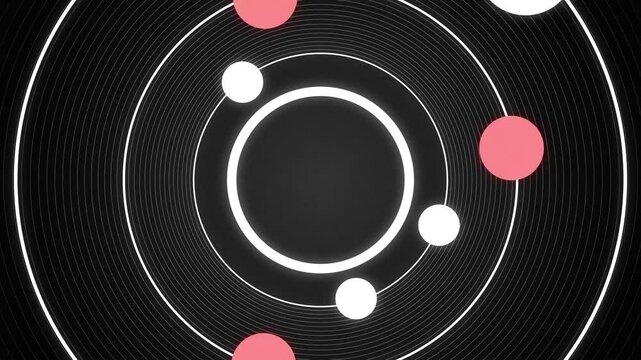 Vector Solar System with Planets Orbiting the Sun